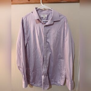 Banana Republic Slim Fit Untucked Lavender Dress Shirt Men’s Large